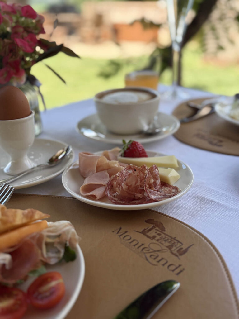 montelandi signature breakfast rich authentic tuscan vegetarian vegan home-made delicious coffee