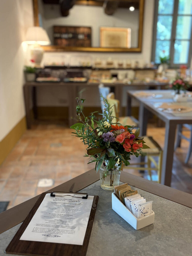 montelandi signature breakfast rich authentic tuscan vegetarian vegan home-made delicious coffee